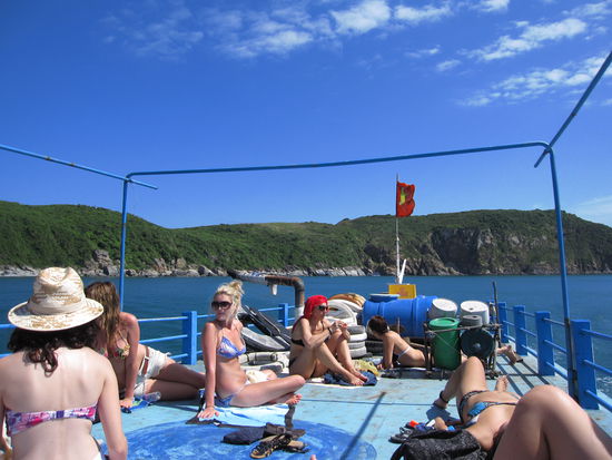 Sonnenbad auf unserem Boot