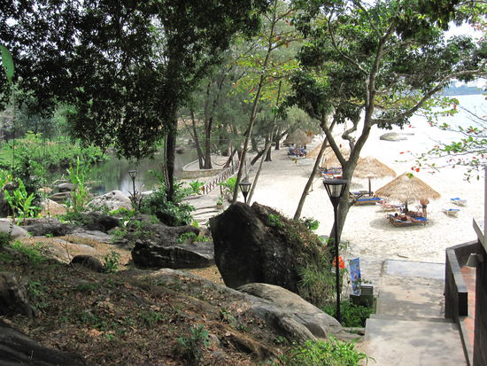 dieses hatte den hier zu sehenden Privatstrand