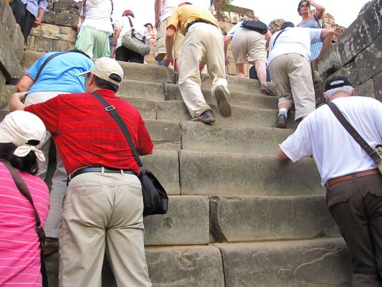 und es war ganz schoen steil...