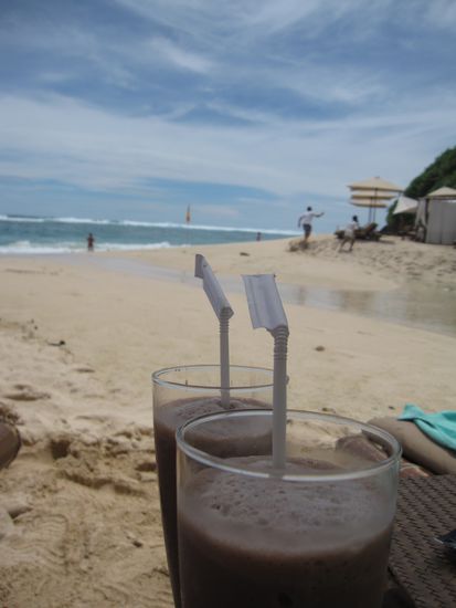 unsere Milchshakes...immer mit sauberen Strohhalmen 