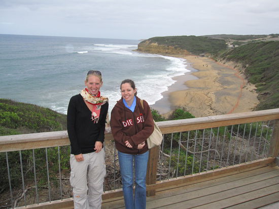 Annette zusammen mit Alexandra mit der ich mir auch beim Campen ein Zelt geteilt habe