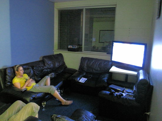 unser Wohnzimmer mit TV