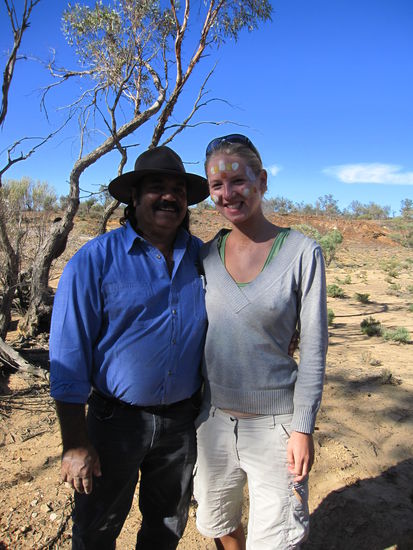 Annette mit unserem Aboriginal Vater