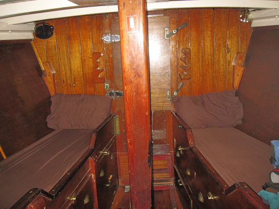 unsere Koje...rechts habe ich geschlafen