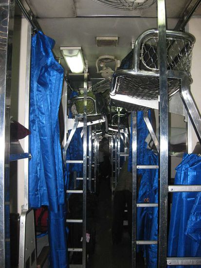 Schlafwagen im overnighter von Bangkok nach Nong Khai