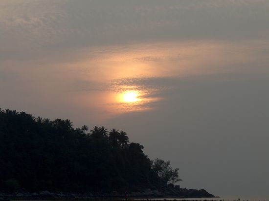 Erster Sonnenuntergang am Haad Salad