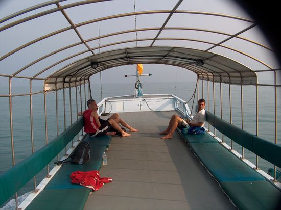 Relaxen auf dem Oberdeck