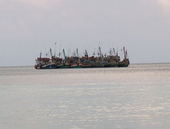 Fischerboote in unserer Bucht