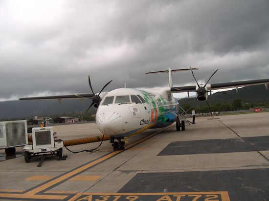 Unser Flieger nach Krabi