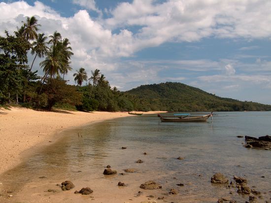 Strand vor dem Pine Bungalow, eigentlich  nett, aber halt gar nichts los...