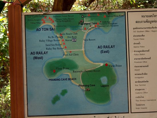 Uebersicht beim Fussmarsch von Pranang Beach zu Railey Ost(oder auch Railay East)