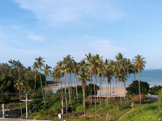 Aussicht zum ersten vom Frühstückstisch