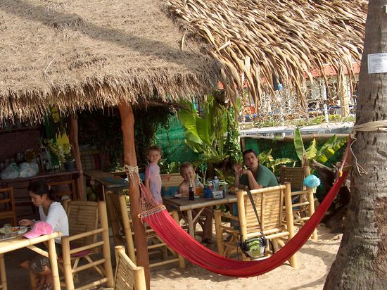 Essen im Strandrestaurant