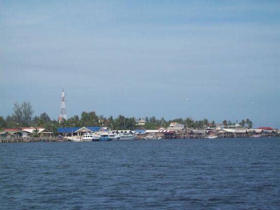 Blick von der Fähre auf Saladan