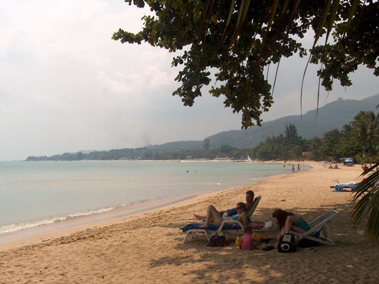 Strand in Richtung Norden gegen Lamai Beach