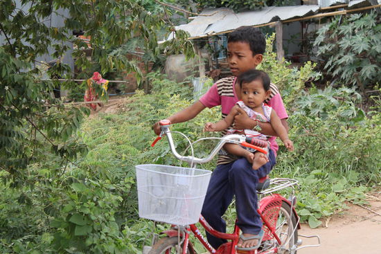 Ein Wunder, sitzt die Kleine nicht im Korb.... obwohl, evtl. wäre sie dort sicherer....