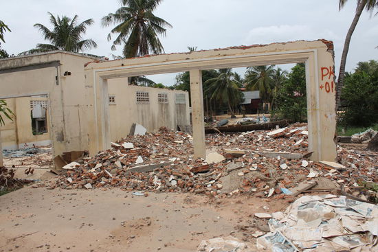 abgerissene Haeuser...