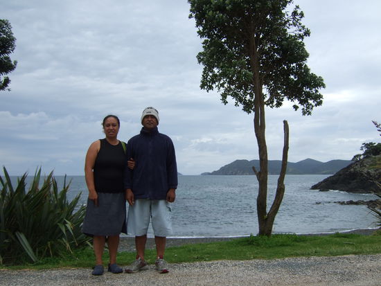 Michelle und Manuka.
Ich habe viel von den beiden ueber die Tradition und das Leben der Maori gelernt.
Es war eine schoene Zeit und eine neue sehr gute Erfahrung!