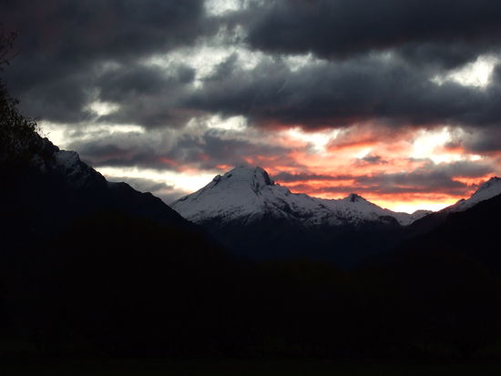 Abends in den Bergen vom Haast Pass.
Der Verbindung zwischen Fjordland und Westkueste.