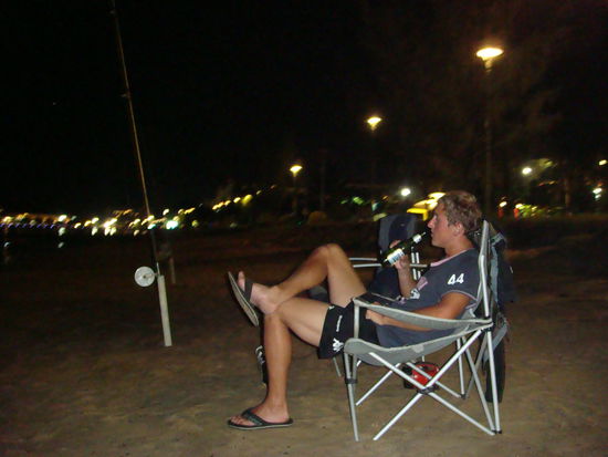 Fischen - anstrengend nicht unbedingt, aber durstig macht's auf alle Fälle