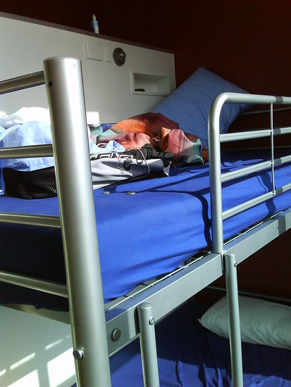 Mein Bett fuer die ersten 2 Naechte