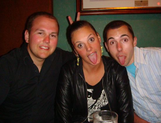 Carmen between 2 crazy scottish guys (brothers)