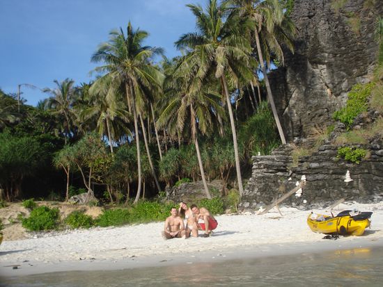 Kleiner Strand fuer uns allein