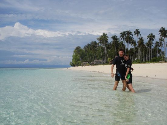 Kumuluswolken im Hintergrund