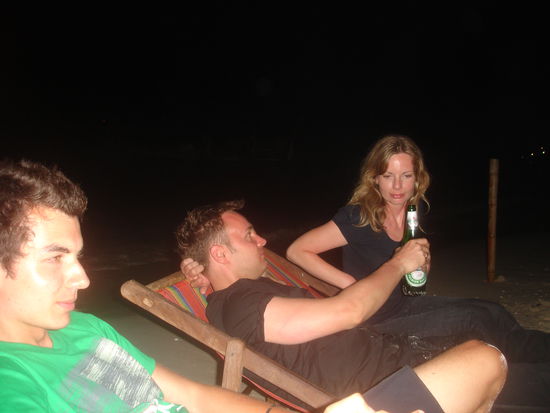 Abends am Strand beim chillen...wie man sieht..