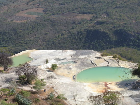 Blick auf Hierve El Agua