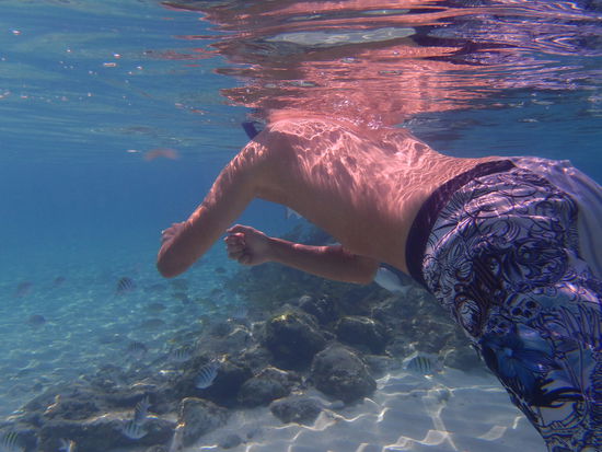 Alex beim Schnorcheln