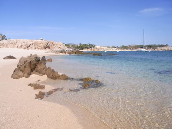 Einsame Bucht von Chileno Bay - traumhaft schoen