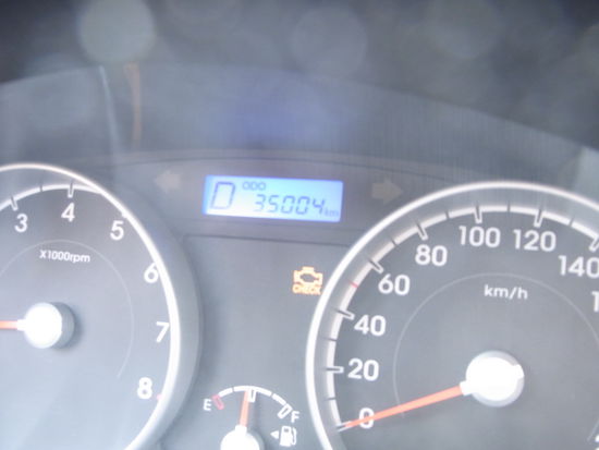 Los geht es bei einem Kilometerstand von 35.004 km