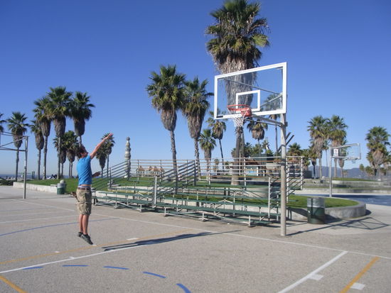 Am Strand von Venice aber ohne Ball - trotzdem war die Stadtrundfahrt ein Volltreffer