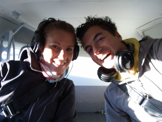 Sitz 9 und 10 der Maschine....richtig früh (ca. 7 Uhr) und richtig kalt war's