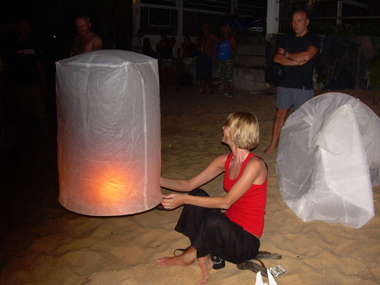 Beim steigen unserer Wunschballons