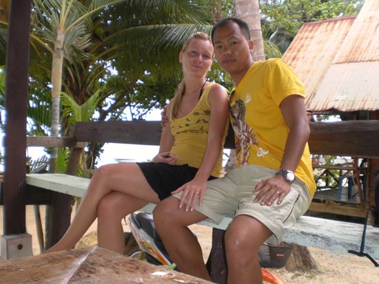 Unser Bungalow und das Meer...
