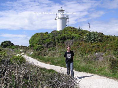 Der etwas weitergewanderte Chrise am Leuchtturm des Capes.