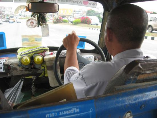unser Expresskutscher für die Fahrt durch Ayutthaya