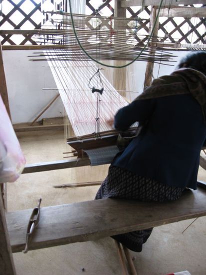 Weberin im Handicraft-Village