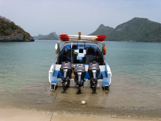 ... und dann weiter mit dem Speedboat