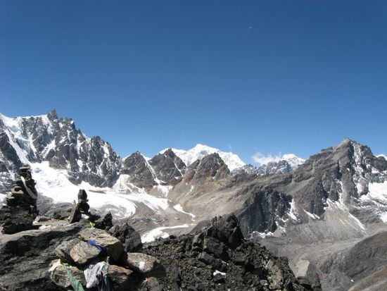 Blick nach Suedwesten von Gokyo Ri
