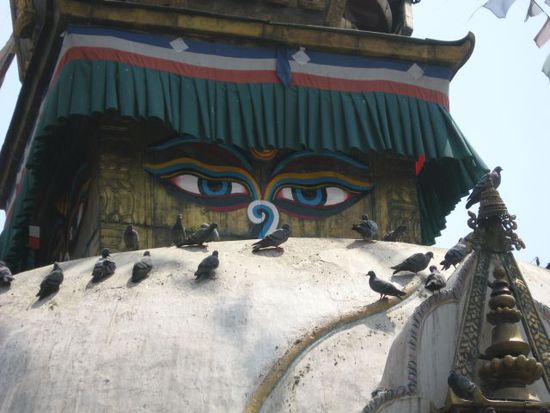 ein buddhistischer Stupa zwischen Thamel und Durbar Square