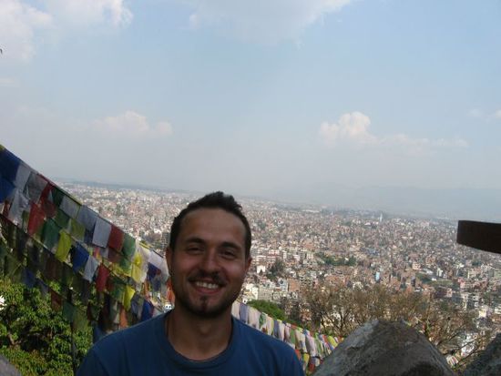 Aussicht auf Kathmandu von Swayambhunath-Tempel