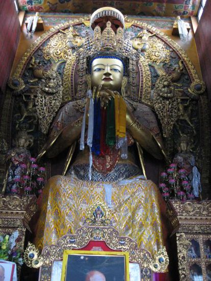 Buddha bei Boudhanath-Stupa