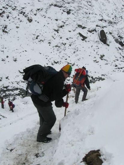 vor dem Passtag wurden wir von Neuschnee ueberrascht