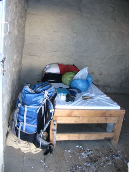 einfache Unterkunft im High Camp