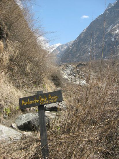 hier herrscht oft Lawinengefahr, allerdings nicht zu meiner Zeit