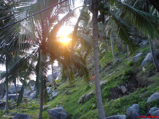 Sonnenaufgang von unserer Terasse aus 