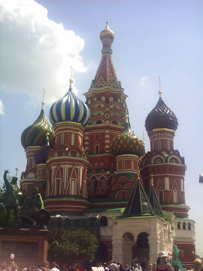 Die Basilika auf dem Roten Platz in Moskau